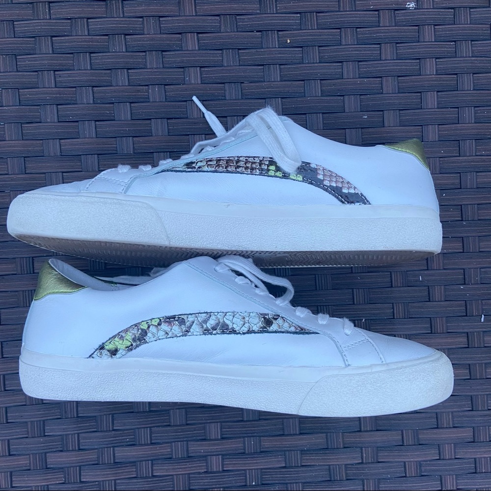 SIDEWALK LOW-TOP SNEAKERS SNAKE METALLIC LEATHER - Picture 10 of 13